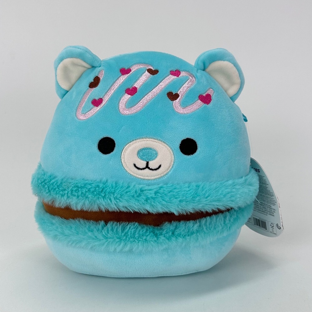 Squishmallows Belinda Macaron Bear 8 Inch Blue Plush Jazwares SQVA01525 NWT
